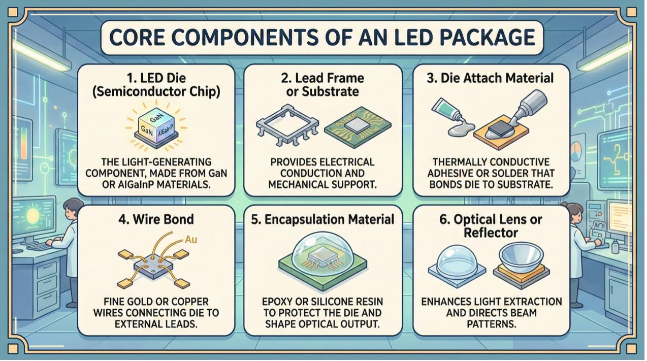 Core Components of an LED Package